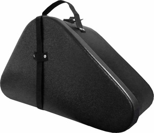 Premium Masonic Knights Templar Chapeau Case <b>Black</b> Faux Leather Cap Carry Case with Red Velvet Lining, Leather Handle & Zipper - Product Image 6