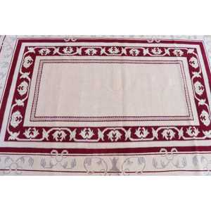 Alfombra Vintage, Alfombra Turca de 4x5.9 pies, Alfombra Oriental de Lana Blanca y Roja - Product Image 4