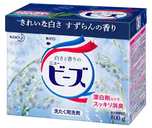 卸売花王新ビーズイージーランドリー洗剤粉末800gユリの谷物漂白洗浄粉末洗剤