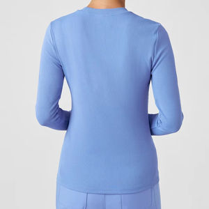 T-shirt médical à manches longues pour femmes, en chenille brodée, accessoires sous les blouses, t-shirt à manches longues pour infirmières, sous-vêtements pour blouses - Product Image 5