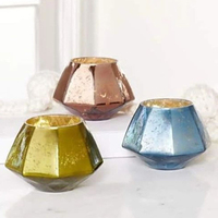 Photophore moderne style Murano en verre soufflé à la main, blanc avec accents ambre, très parfumé, sans flamme, pour la décoration intérieure et les mariages