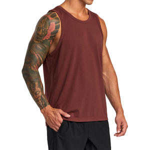 Camisetas sin mangas informales de talla grande para hombre de calidad superior Diseño de punto transpirable con decoración bordada Ideal para atletas - Product Image 1