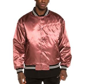 Chaqueta de bombardero de satén OEM urbana de moda Diseño de ropa de calle de béisbol personalizado para adultos jóvenes Chaqueta universitaria - Product Image 2