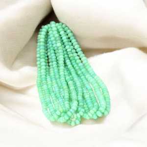 ลูกปัดโอปอลสีเขียวน้ำทะเลสำหรับทำเครื่องประดับลูกปัดอัญมณีขนาด7มม. และ10มม. ขายส่งอินเดีย - Product Image 6