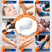 Bandes de cire jetables non tissées NIDY pour l'épilation, papier ciré pour l'épilation corporelle, produit de beauté et de soins personnels