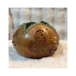 Lámpara de calabaza de estilo rústico hecha de calabaza natural seca para decoración del hogar, cafeterías y restaurantes. - Product Image 1