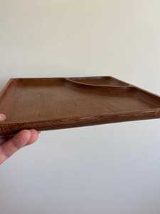 Assiette à dîner en bois naturel et plateau en bambou pour servir des collations et des repas élégants à la maison en Inde - Product Image 2