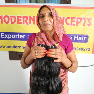 Extensiones de cabello humano de India, extensiones de cabello natural virgen sin procesar alineadas con cutícula - Product Image 5