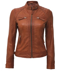 Veste en cuir pour femme, imperméable, respirante, anti-rides, écologique, de qualité supérieure, légère, rembourrée de coton - Product Image 4