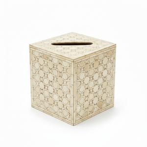 Boîte à mouchoirs décorative en os incrusté artisanal, luxueuse, pour salle de bain, salon, hôtel et cadeaux d'entreprise - Product Image 2