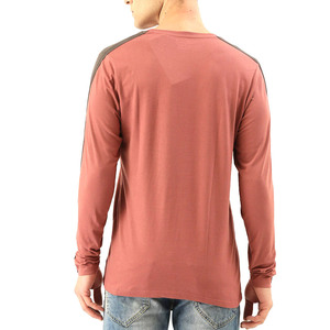 เสื้อยืดแขนยาวสำหรับผู้ชายเสื้อยืดผ้าฝ้ายพิมพ์ลายแขนยาวแห้งเร็วโลโก้ตามสั่งสีทึบ - Product Image 2