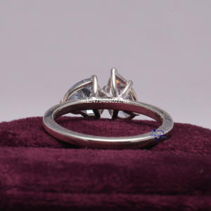 IGI Certified Heart Pear Cut Lab Grown 14kt White Gold Anillo de diamante solitario para mujer con claridad VVS - Product Image 4