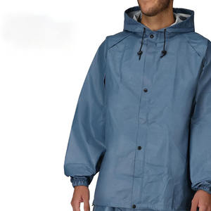 Chaqueta Impermeable de Diseño Premium en Color Sólido Personalizable, Traje de Lluvia con Capucha para Hombre - Product Image 3