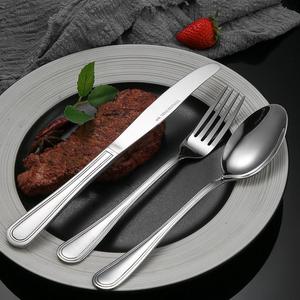 Sang trọng thép không gỉ màu bạc dao kéo cho khách sạn bán buôn Flatware Dinner Knife Fork Set giá rẻ muỗng nĩa thiết lập dao kéo - Product Image 6