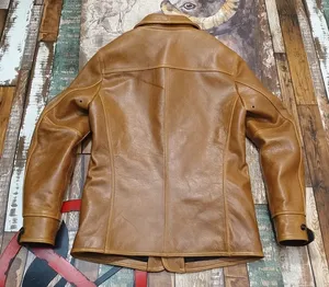 Chaqueta clásica de motorista para hombre, chaqueta ajustada de cuero genuino para mantener el calor, abrigo Real con chaqueta de motocicleta para hombre de talla grande - Product Image 6