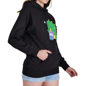 Femmes poids lourd 100% coton polaire pull à capuche hiver tenue décontracté manches longues col à capuche avant imprimé nouveauté - Product Image 4