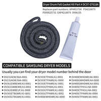 Kit de sellado de tambor de secadora DC97-07618A con pegamento de alta temperatura, pieza de repuesto de goma para secadoras Samsung para hoteles - Product Image 3