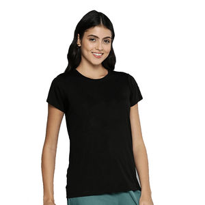 T-shirt pour femme de style nouveau, design court personnalisé, en coton de haute qualité, coupe ample et ajustée, motif imprimé uni - Product Image 1