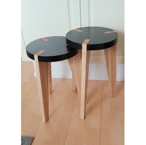 Tabouret en bois contemporain élégant avec dessus de coussin adapté aux hôtels d'appartements de luxe et aux salles de banquet - Product Image 4