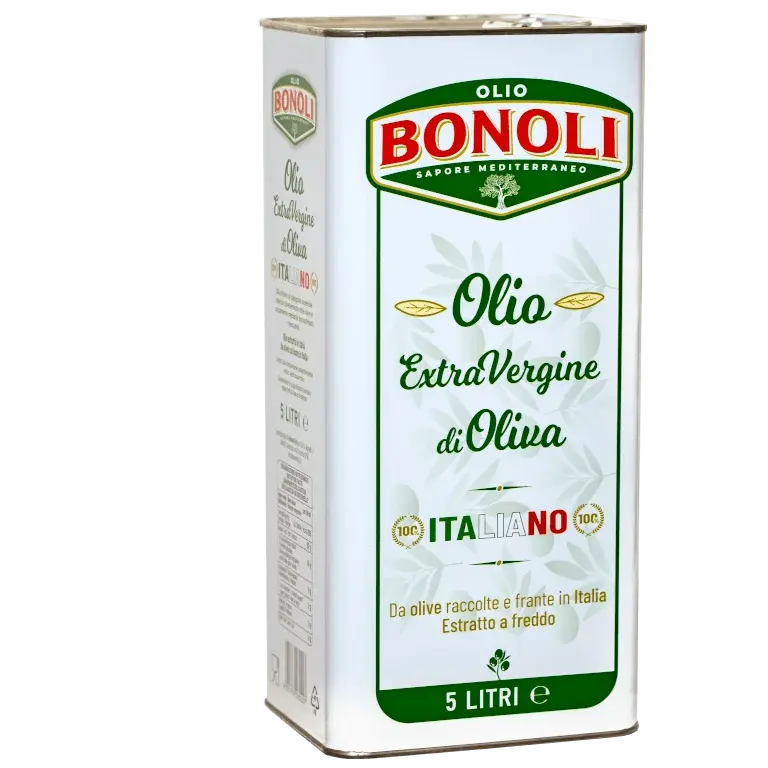 100 % italienische 5-Liter-Kaltpresse für Extra Virgin-Olivenöl zum Kochen und Gewürzen 100 % echt 5 Liter Dose große Größe