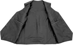 Dernier nouveau Design noir en cuir véritable gilet sans manches vestes pour hommes respirant hiver vêtements d'extérieur fermeture éclair vente d'usine - Product Image 4