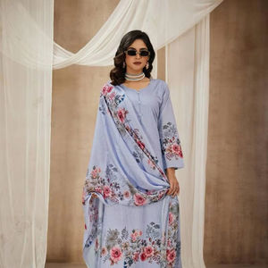 ผ้าคอตตอนพิมพ์ลายดิจิตัล salwar kameez แคตตาล็อกเต็มรูปแบบเหมาะสำหรับงานปาร์ตี้และชุดลำลอง - Product Image 1