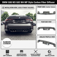 Diffuseur de pare-chocs arrière en fibre de carbone de qualité supérieure, style MP, pour BMW G80 G81 M3 G82 M4 G83 M4 2022 et plus S9