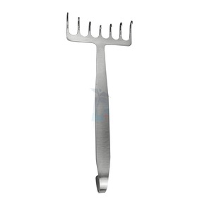 Crochets et rétracteurs pour lifting des sourcils, rétracteur à 7 branches, 18 cm, acier inoxydable - Product Image 5