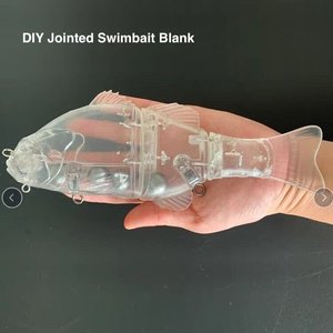 ตัวเบ็ดตกปลาแบบ DIY ABS ขนาด 15 ซม. 20 ซม. แบบไม่มีสี พร้อมตะขอหมุนสำหรับทำเหยื่อตกปลาตามสั่ง - Product Image 1