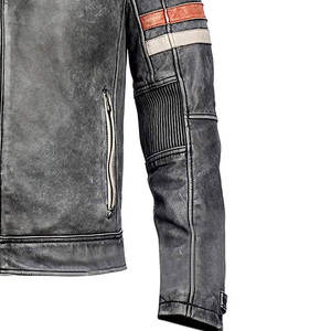 Chaquetas de hombre de calidad superior Chaqueta de cuero de vaca real desgastada personalizada de Estilo Vintage para hombre - Product Image 6