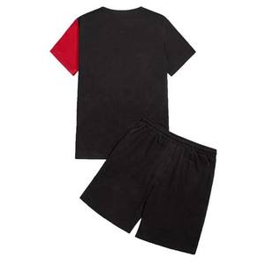 Two-Piece Solid Graphic T-Shirt Shorts <b>Set</b> for Men Summer 100% Cotton Quick Dry Breathable <b>Twin</b> <b>Sets</b> - Product Image 2