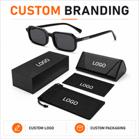 Lunettes de soleil rectangulaires en acétate Mellume avec logo personnalisé, verres polarisés UV400 colorés pour hommes et femmes, vente en gros, style Y2K
