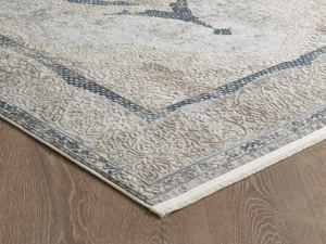 Alfombra Turca de Lujo Hecha a Máquina Borrego Azul Marino y Negro, Premium para Sala de Estar, del Fabricante de Gaziantep - Product Image 3