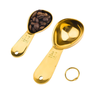 Tasses à mesurer en laiton cuillère à café Mini poignée tasse cuillère en laiton échelle de mesure cuillère ou cuisson cuillères de cuisson - Product Image 2