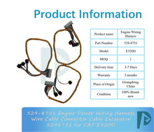 Conector de Cableado de Alimentación del Motor 529-8751 para Excavadora 5298751 para Repuestos E320D - Product Image 3