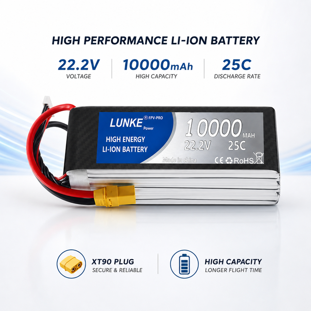 High Capacity Lipo Battery 4S1P-12S1P 7.4V-22.2V-44.4V 5000mAh-22000mAh for RC Drone Airplane Car Boat FPV Racing 503040