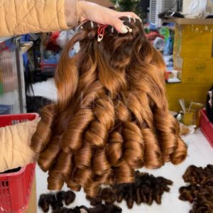 Extensions de cheveux de haute qualité 100% cheveux vietnamiens, mèches de couleur personnalisées rebondissantes - Product Image 5