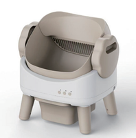 Litière pour chat autonettoyante automatique avec télécommande APP, grande capacité de 74 litres, protection de sécurité, conception ouverte