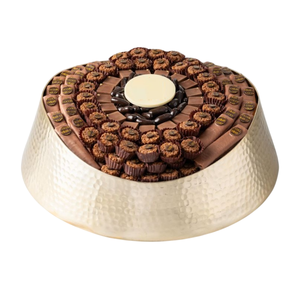 Decoración moderna, accesorio de chocolate hecho a mano, cuenco para servir chocolate de Metal dorado y plateado, soporte dulce para bodas y eventos - Product Image 6