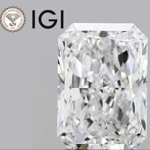 Anillo de compromiso de diamantes cultivados en laboratorio de corte radiante de 2 quilates Diseños de joyería personalizados E Color VS1 Clarity IGI Certified Diamantes sueltos - Product Image 2