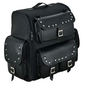 SKI INTERNATIONAL Vance Premium elegante solución de equipaje de bicicleta cuero medio motocicleta Sissy BAR bolsa de casco de viaje - Product Image 4