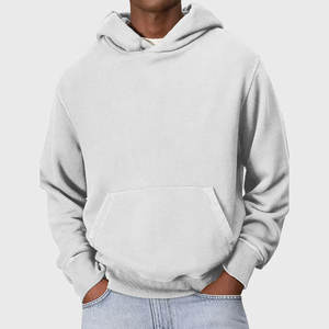 Logo de broderie personnalisé en usine en détresse unisexe hommes sweats à capuche 400GSM lourd pull à capuche surdimensionné - Product Image 3