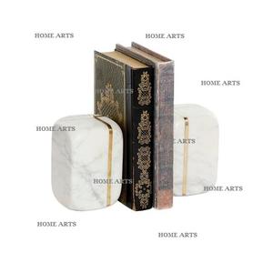 Sujetalibros de metal y mármol blanco hecho a mano, soporte de libro de tamaño y forma personalizados con la mejor calidad de la India - Product Image 4