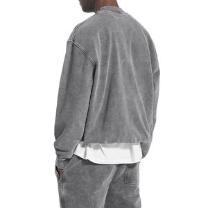 Survêtement/survêtement personnalisé délavé à l'acide, vente en gros d'ensemble de jogging deux pièces délavé à l'acide pour hommes, vêtements de sport - Product Image 6