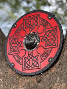 Bouclier Viking Médiéval Personnalisé de Qualité Supérieure, Lame en Acier à Haute Teneur en Carbone, Manche en Cuir, Couleur et Taille Personnalisables, Support OEM - Product Image 2