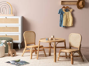 ร้อนแนวโน้มที่มีคุณภาพที่ดีที่สุดทำด้วยมือธรรมชาติเด็กหวายตารางรอบสำหรับห้องเด็กจากเวียดนาม - Product Image 4