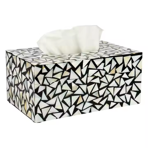 Boîte à mouchoirs de luxe en nacre incrustée faite à la main avec des détails exquis, idéale pour ajouter une touche de sophistication - Product Image 1