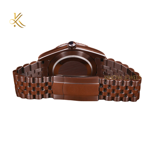 Montre de luxe en moissanite, cadran rond, acier inoxydable, montre-bracelet tendance avec fermoir pliant, design de sécurité - Product Image 2