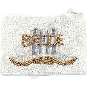 BOOT Bride Seed Beaded Coin Pouch Wallet Bel accessoire à la mode avec des caractéristiques d'accessoires à la mode - Product Image 1