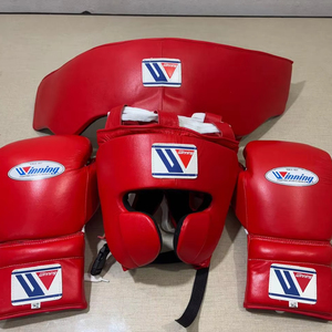 Precio al por mayor de calidad superior de cuero genuino hecho a medida ganar boxeo Sparring guantes de boxeo protector de cabeza protector de ingle - Product Image 1